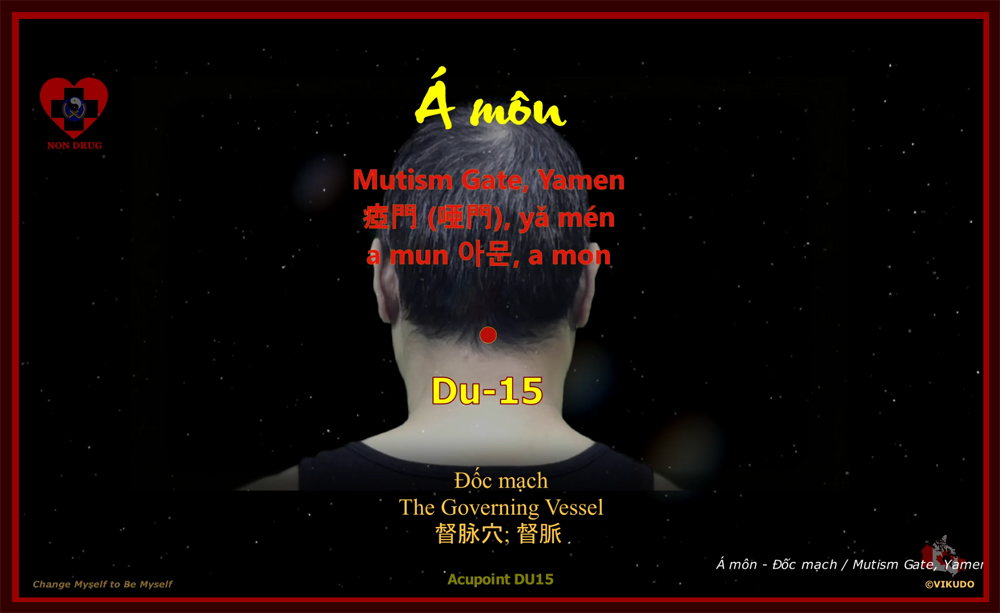 Acupoint DU15 _ Mutism Gate, Yamen - The Governing Vessel _ DU-15, GV-15